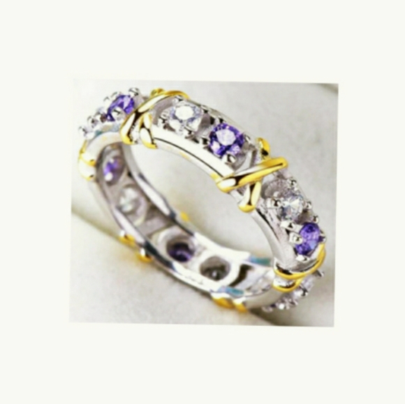 💋NEW CZ EMBELLISHED RING - Picture 1 of 11